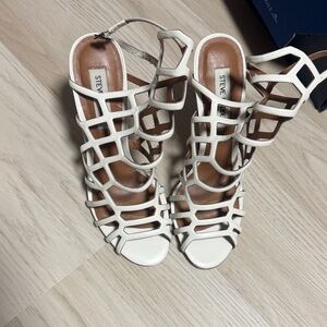 Steve Madden Cream Geometric Heels